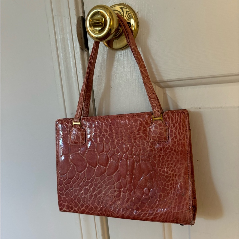 Vintage 1960s Saks Fifth Avenue, genuine turtle bag